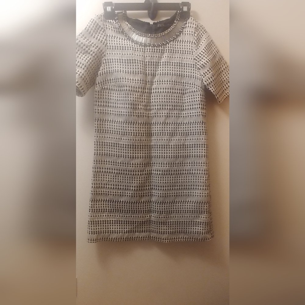 Zara black and white dress